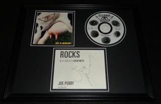 Joe Perry Signed Framed 11x14 Aerosmith Get A Grip Cd & Photo Display