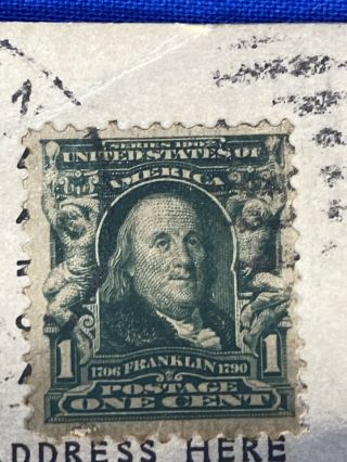 Vintage 1902 Ben Franklin Stamp 1 Cent US Postage Stamp 2
