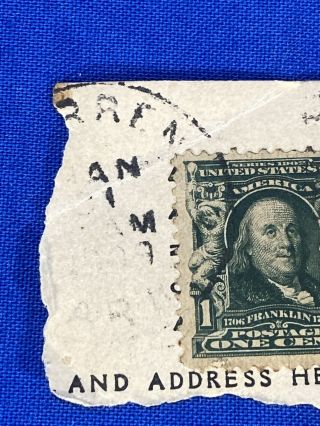 Vintage 1902 Ben Franklin Stamp 1 Cent US Postage Stamp 3