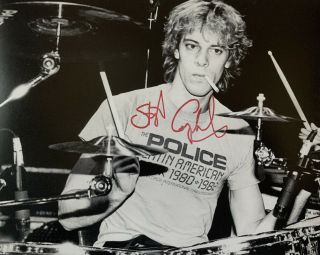 Stewart Copeland Hand Signed 8x10 Photo The Police Drummer Authentic Autograph