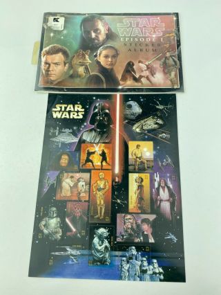 2007 Usps Star Wars Stamps Sheet With Book