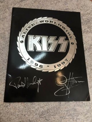 Kiss Tour Book 1996 1997 Signed Autograph Paul Stanley,  Gene Simmons Alive 96/97