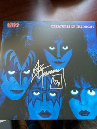Kiss Ace Frehley Signed Creatures Of The Night Album