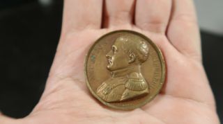 Napoleon Emperor Bronze Medal By A Bovy St Helene
