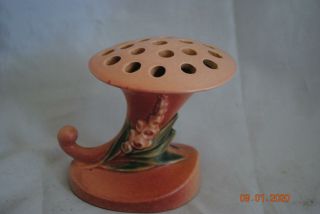 Roseville Pottery 46 Pink Fox Glove Flower Frog