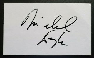 Michael Douglas Signed 3x5 Index Card Authentic Autograph Wall Street