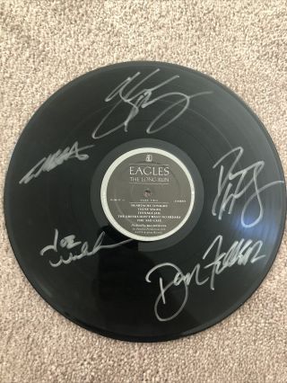 Eagles The Long Run Signed Autograph Record Vinyl Album