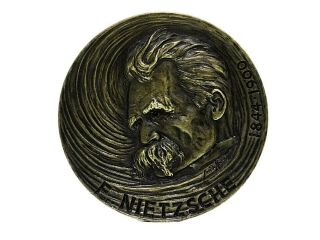 Bronze Medal F.  Nietzsche 1844 - 1900 Singed JosÉ De Moura 72 Nº 95 Antique