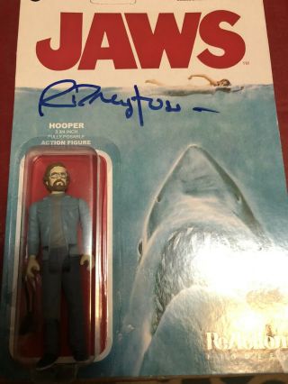 Jaws Funko Reaction Figure Hooper Autographed By Richard Dreyfuss