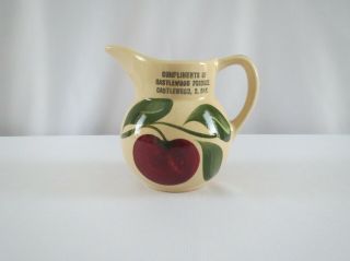 Watt Pottery Advertising 62 3 Leaf Apple Creamer Castlewood Sd South Dakota Pro