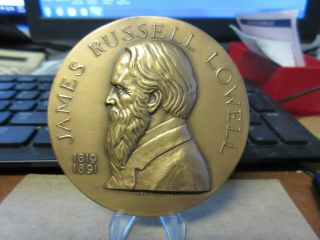 Nyu Hall Of Fame James Russell Lowell By Carl Mose Bronze Medal 76mm Maco