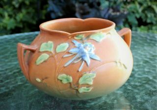 Vintage 1941 Roseville Pottery Columbine Art Pottery Bowl Vase No.  399 - 4 "