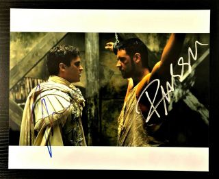 Gladiator - Russell Crowe & Joaquin Phoenix Signed 8x10 Photo W/ Autograph