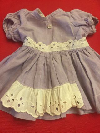 Tagged Terri Lee Cotton Dress With Lace Trim Lavender