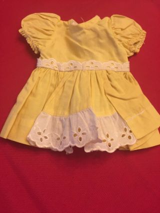 Tagged Terri Lee Cotton Dress With Lace Trim Yellow