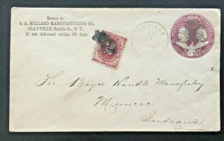 Usa Back Of Book Cover Scott J22 2 Cent Postage Due On U349