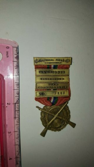 1931 Tiered Medal Team Championship Medal Nra National Rifle Association Look