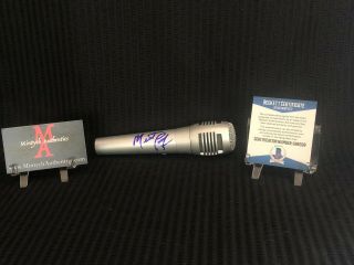 Meat Loaf Autographed Signed Microphone Bat Out Of Hell Beckett