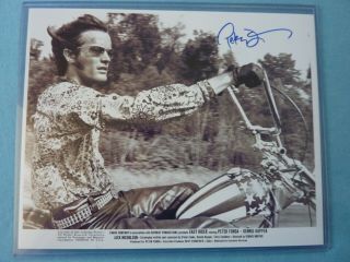 Peter Fonda Easy Rider Signed 8x10 Autographed Photo Captain America Helmet 2