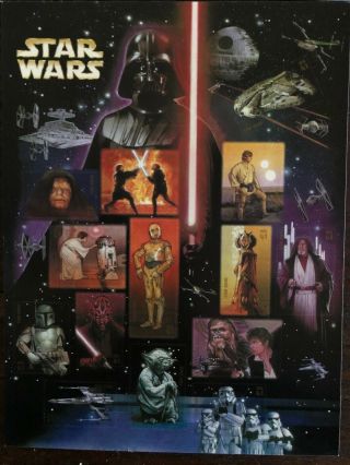 Star Wars Stamps - - Three (3) Sheets - - Usps Stamps - - 41 Cent - - Star Wars