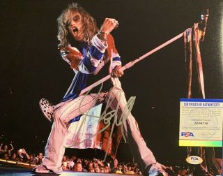 Steven Tyler Signed 11x14 Photo Psa/dna Aerosmith Sig Singer
