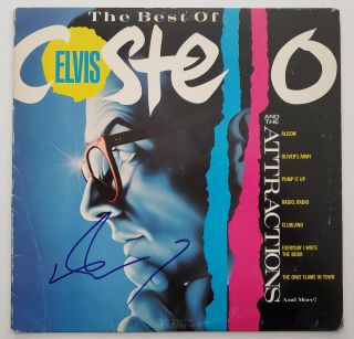 Elvis Costello Signed The Best Of Vinyl Record Lp Album Rock Legend Rad