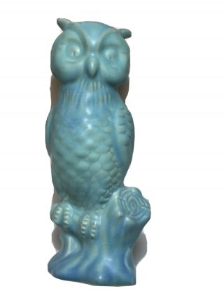 Vintage Van Briggle Turquoise Blue Owl