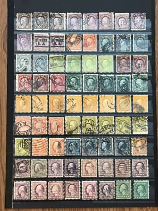 Gandg Us Stamps Classic Washington & Franklin Mixed Lot Mostly Perf.  11 A4