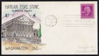 Scott 965 Harlan Fisk Stone Mae Weigand Hand Painted First Day Cover Fdc