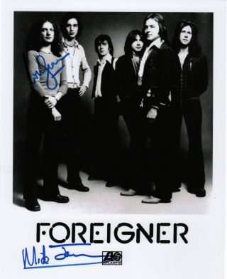 Lou Gramm & Mick Jones Of Foreigner Real Hand Signed 8x10 " Photo 1