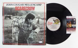 John Cougar Mellencamp Autographed Signed Scarecrow Lp Record Album Jsa