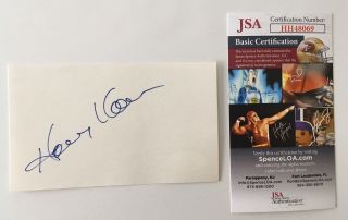 Harvey Korman Signed Autographed 3x5 Card Jsa Certified