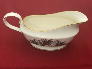 Lenox Winter Greetings Holiday Christmas Porcelain Gravy Sauce Boat W Tag