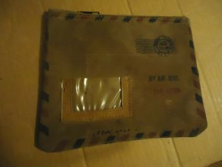 U S Air Mail Cloth Zippered Bag Circa 1940 Or Earlier