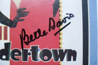 Bordertown movie print signed by actress BETTE DAVIS,  with,  matted 2