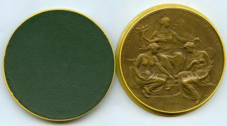 Belgium Art Nouveau Bronze Medal Liege International Exposition 1905 By Dubois 3