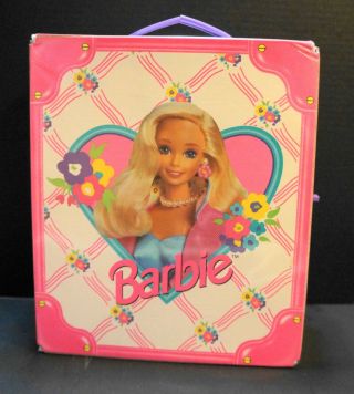Rare Vintage 1996 Barbie Doll Storage Carry Clothing Case Tara Toy 12010 Heart