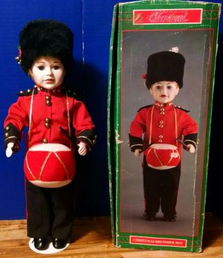 House Of Lloyd Christmas Around The World British Drummer Boy Porcelain Doll 18 "