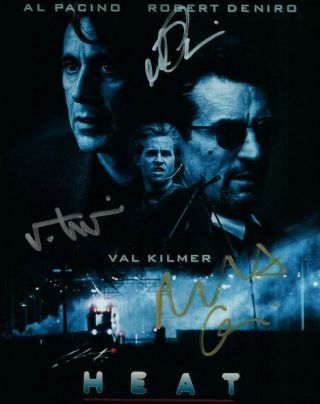 Al Pacino Val Kilmer Robert Deniro Autographed 8x10 Photo Signed Autographpiccoa
