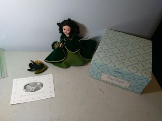 Madame Alexander 7 - 1/2 " Doll Scarlett Green Velvet