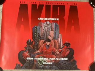 Akira Rare Quad Cinema Poster.  4k Restoration.