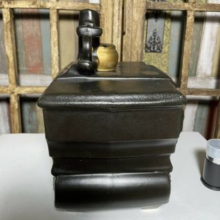 Vintage McCoy Pottery Cookie Jar Ceramic Black Cast Iron Wood Cook Stove USA 3