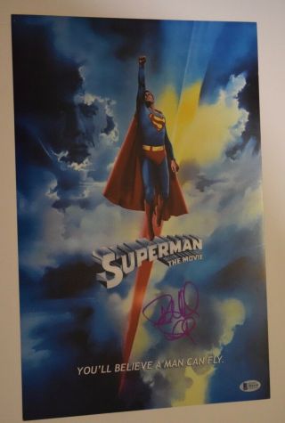 Richard Donner Signed Autograph Superman The Movie 11x17 Poster Beckett Bas