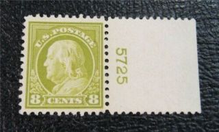 Nystamps Us Stamp 508 Franklin Og H Plate 5725 Durland $175 N27x368