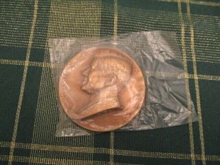 John F Kennedy 3 " Bronze Medallion Gilroy Roberts 1961 &