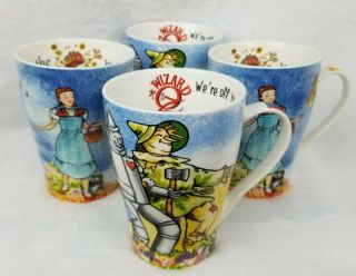 Wizard Of Oz Coffee Mug Cup Paul Cardew Set Of 4 15 Oz