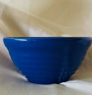 Vintage Bauer Pottery Ring Ware Cobalt Blue Mixing Bowl 30