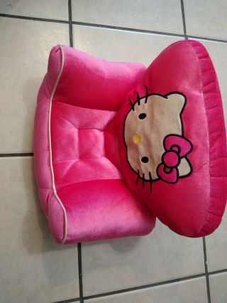 Build A Bear Pink Velour Hello Kitty Cat Chair 14 " Sofa Plush