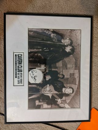 Pete Best Signed Cavern Club Photo Beatles Memorabilia