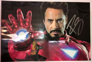 Iron Man (robert Downey Jr) Authentic Hand Signed Autograph 11x7 Photo With